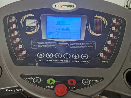 Riyadh, Heavy Equipment, SAR 550,  Olympia Heavy Duty Treadmill (Model 1301-079) With Backbone Massager & Accessories