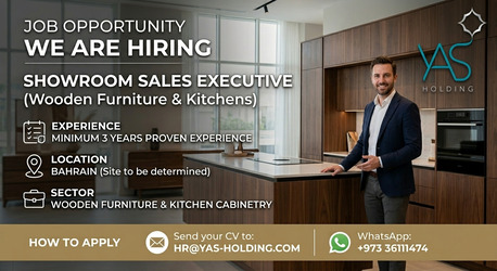 Manama, Jobs, Showroom Sales Executive (Wooden Furniture & Kitchens)
