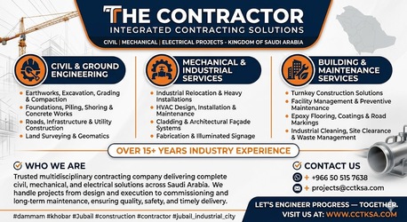Riyadh, Construction, CONTRACTOR For Civil Mechanical & Electrical Projects According To Our Scope►0505157638..,