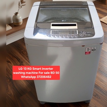 Manama, Appliances, BHD 50,  ✅️ LG 13 KG Smart Inverter Washing Machine For Sale In Good Condition With Delivery