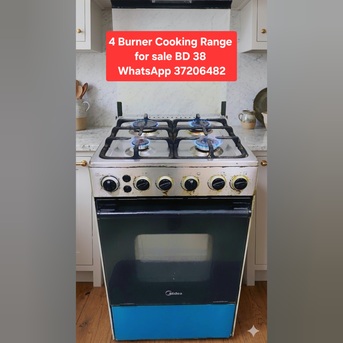 Manama, Appliances, BHD 38,  ✅️ Midea 4 Burner Cooking Range For Sale In Good Condition With Delivery