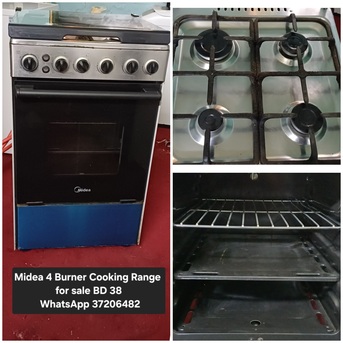 Manama, Appliances, BHD 38,  ✅️ Midea 4 Burner Cooking Range For Sale In Good Condition With Delivery