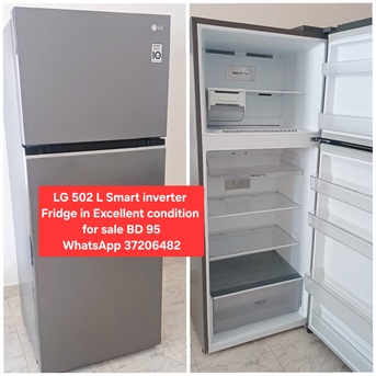 Manama, Appliances, BHD 95,  ✅️ LG Smart Inverter Energy Saver 502 L Fridge For Sale In Excellent Condition Wd Delivery
