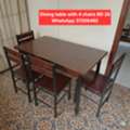 BHD 26,  ✅️ Dining Table With 4 Chairs For Sale In Good Condition With Delivery