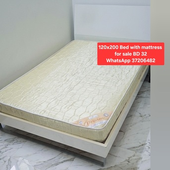 Riffa, Furniture, BHD 32,  ✅️ 120x200 Bed With Mattress 4 Sale In Good Condition With Delivery