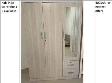 Riyadh, Furniture, SAR 300,  Wardrobe And Fridge And TV Stand