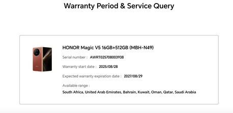 Al Sulaymaniyyah, Mobile Phones, SAR 4200,  Honor Magic V5 (512GB / 16GB) Fold