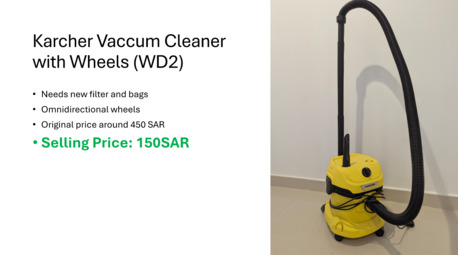Riyadh, Appliances, SAR 150,  Vacuum Cleaner Karcher WD2