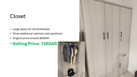 Riyadh, Furniture, SAR 150,  Closet