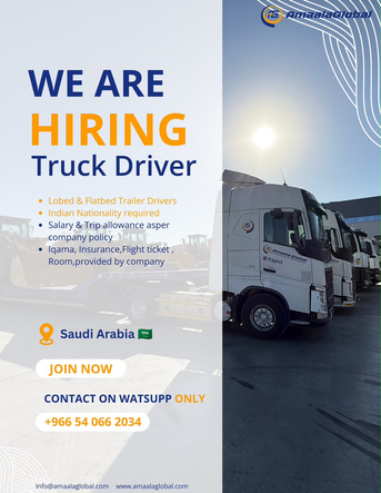 Jeddah, Jobs, Lowbed Truck/ Trailer Drivers INDIAN ONLY