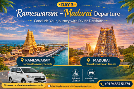 Mumbai, Travel, 2 Nights 3 Days Katpadi To Rameshwaram Tour Package Via Kanchipuram, Tiruvannamalai