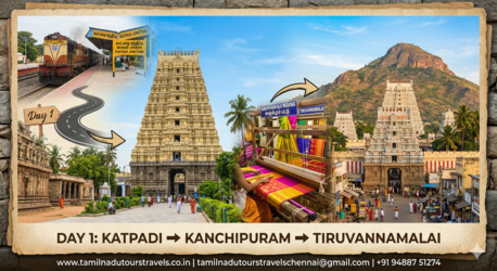 Mumbai, Travel, 2 Nights 3 Days Katpadi To Rameshwaram Tour Package Via Kanchipuram, Tiruvannamalai
