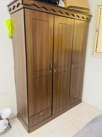 Jubail, Household Items, SAR 700,  Furniture For Sale ( Bed With Mattress, Side Table , Dressing Table Cupboard