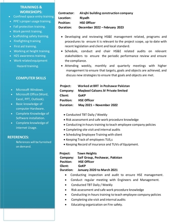 Jeddah, Job Seekers, Looking For  HSE Officer Position