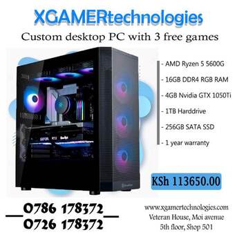 Nairobi, Computers, KES 113650,  Tailor Made Ryzen 5 Desktop With 1050Ti GTX Graphics