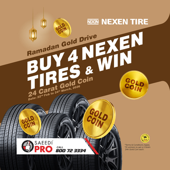 Dubai, Automotive, Buy 4 Nexen Tires & Win A 2g 24K Gold Coin &ndash; Dubai Only!