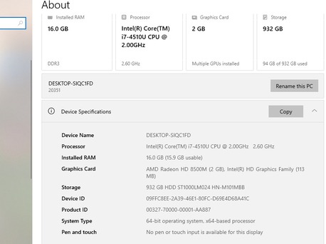 Riyadh, Computers, SAR 900,  Lenovo Laptop Core I7- Ram-16GB Graphics Card-2GB Storge 1000GB