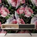 Vintage Peony Floral Wallpaper And Stick Wall Mural For Home Decor