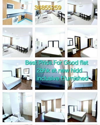 Hidd, Apartments, Flats, Houses & Villas, BHD 280/month,  2 BR,  Flat 2bhk F.furnished New Hidd Inclusive