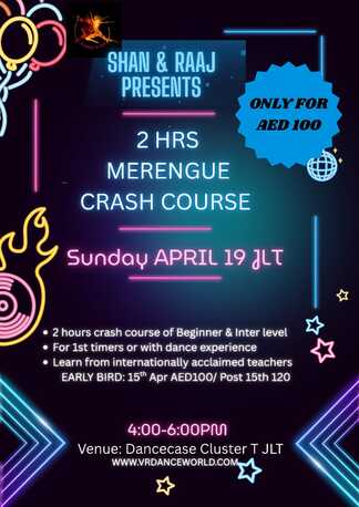 Dubai, Lessons Offered, Merengue Dance Workshop In JLT &ndash; AED 100 (Limited Offer)