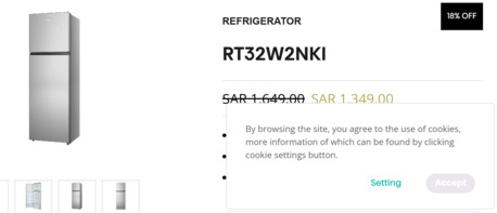 Hara, Appliances, SAR 1200,  For Sale: Washing Machine & Refrigerator (Like New Condition) HARA Tissues Ishara