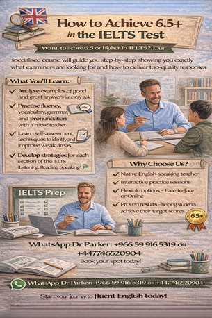 Riyadh, Lessons Offered, Achieve 6.5+ In IELTS With Expert Guidance From Native Teachers