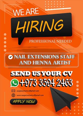 Manama, Jobs, Nail Extension Staff & Henna Artist