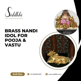 New Delhi, Appliances, INR 11000,  Brass Nandi Idol For Pooja & Vastu | Siddhhi Arts