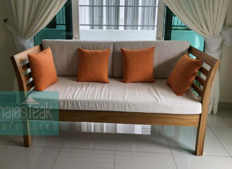 Kuala Lumpur, Furniture, MYR 2800,  Teak Daybed Malaysia Modern- DB-002