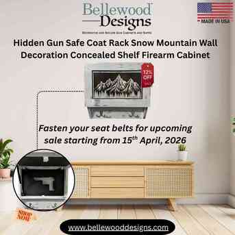 New York, Furniture, USD 199,  Hidden Gun Safe Coat Rack &ndash; Stylish Concealed Cabinet