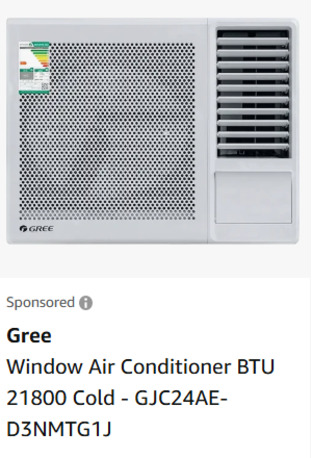 Dammam, Air Conditioners, SAR 7000,  GREE - 2 Tons Window ACs 04 Nos. (Under Warranty)