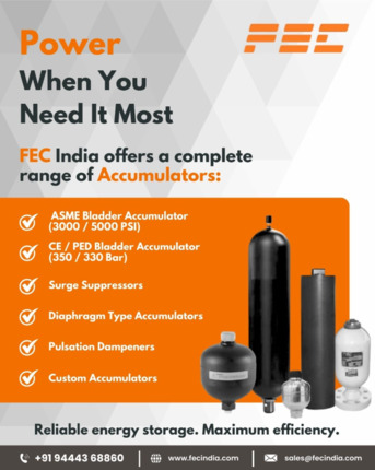 Kurnool, Construction, High-Performance Bladder Accumulators For Reliable Hydraulic Systems