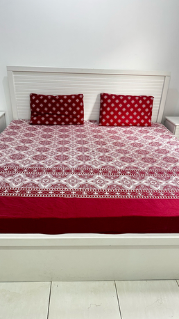 Riyadh, Furniture, SAR 1400,  King Size Bedset White For Sale