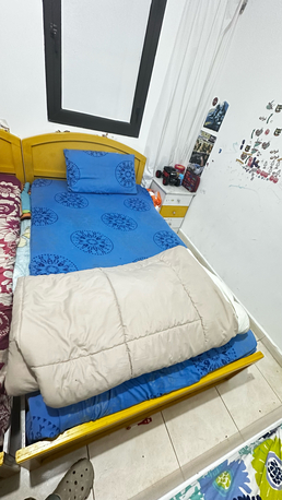 Riyadh, Furniture, SAR 850,  3 X Single Beds With Mattress For Sale