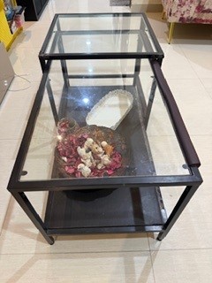 Riyadh, Furniture, SAR 100,  Ikea Black Metal Set Of Tables