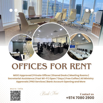 Doha, Offices, QAR 1,  00 Sq. Meter,  Private And Co-working Office Spaces In Qatar &ndash; MOCI Approved