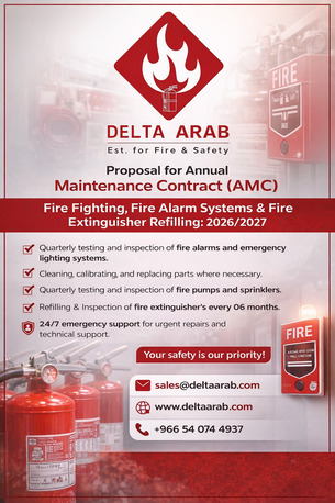 Dammam, Technical, AMC - Annual Maintenance Contract For Fire Fighting, Fire Alarm & Fire Extinguisher Refill