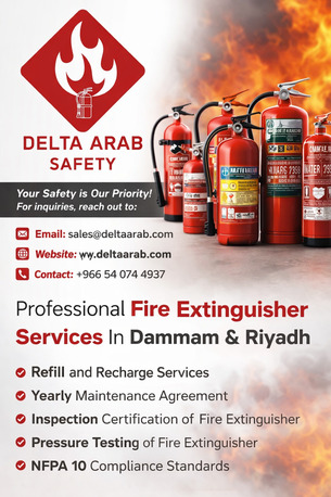 Dammam, Technical, Fire Extinguisher, Supply, Refilling & Maintenance Services In Dammam