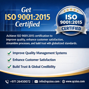 Abu Dhabi, Education, ISO 9001:2015 Certification In Dubai