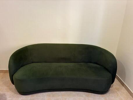 Jeddah, Furniture, SAR 350,  Modern Green Curved Sofa