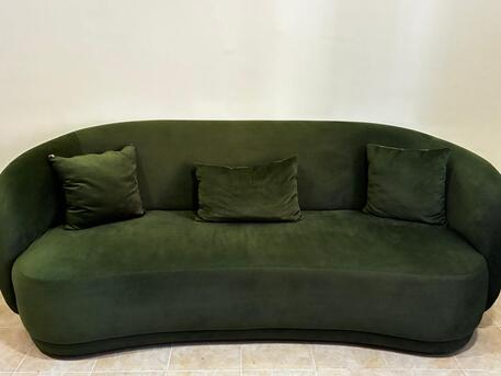 Jeddah, Furniture, SAR 350,  Modern Green Curved Sofa