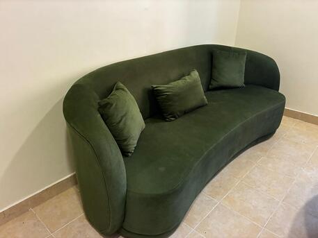 Jeddah, Furniture, SAR 350,  Modern Green Curved Sofa