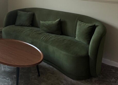 Jeddah, Furniture, SAR 350,  Modern Green Curved Sofa