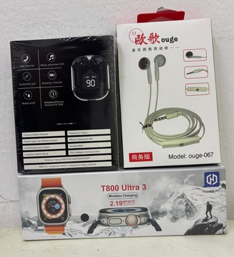 Gudaibiya, Watches, BHD 5,  Bluetooth Headphones+Smart Watch+Headphones 3 Item Bd4.5 Folding Table 5bd All Brand New س