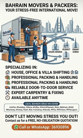 Manama, Labor/Moving, Best Movers And Packers Service
