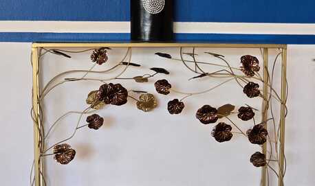 Manama, Furniture, BHD 18,  Stunning Golden Mantle Table With Carved Flowers