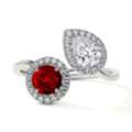 USD 2524,  Ruby Rings For Women Toi Et Moi Halo Design &ndash; Shop Now