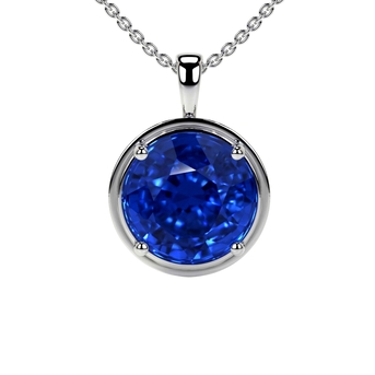 New York, Jewelry, USD 1098,  Shop Now Blue Sapphire Custom Made Necklace At GemsNY