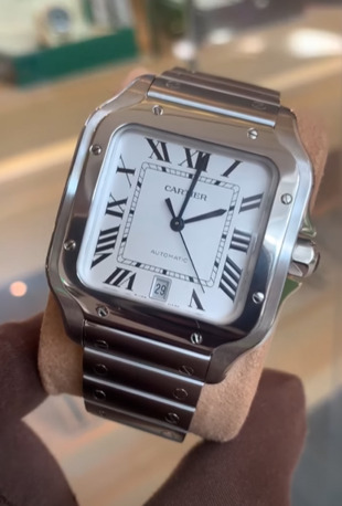 Sharjah, Watches, AED 22000,  Cartier Santos Automatic &ndash; Timeless Icon In Steel