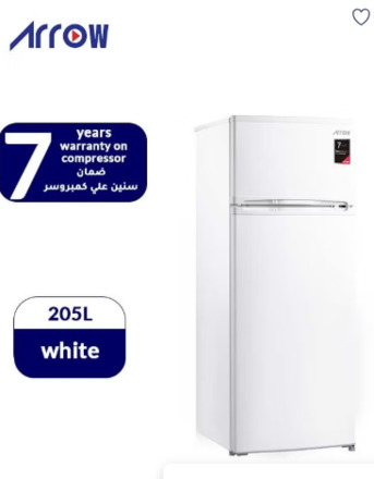 Dammam, Electronics, SAR 500,  205 Liters Double Door Refrigerator, 7.4 Cubic Feet, Defrost Refrigerator, White Color, En
